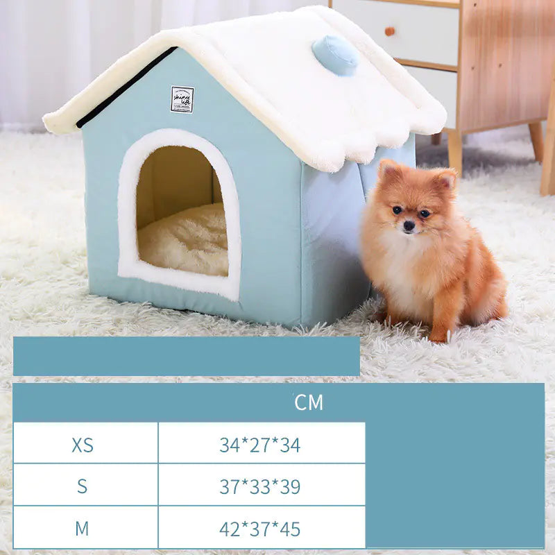 Warm Closed Dog Kennel House for Pets Main image